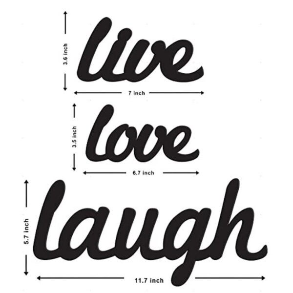 wooden live love laugh