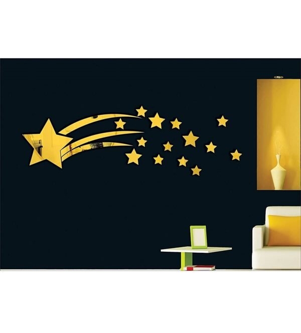 shooting star acrylic mirror wall sticker