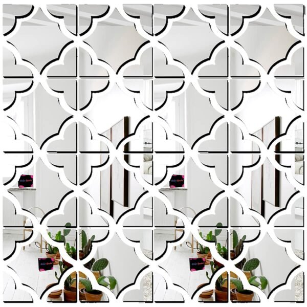 acrylic mirror pattern wall sticker