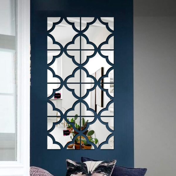 acrylic mirror pattern wall sticker