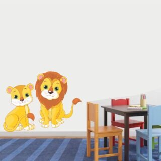 Lion & Cub Wall Sticker