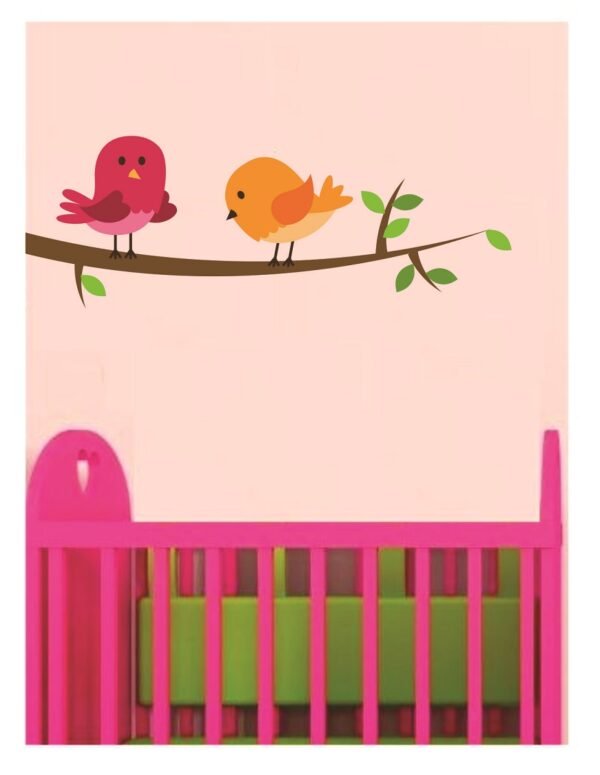 Beautiful Birds on Tree Branch Wall Sticker