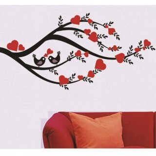 Love Birds on Tree Branch Wall Sticker