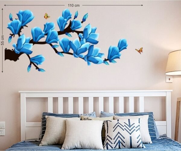 Artistic Flowers Branch Butterflies wall sticker