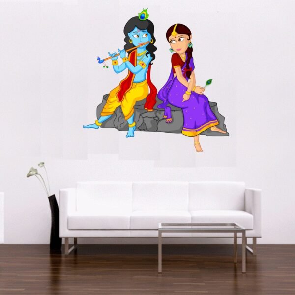 radha krishna wall sticker