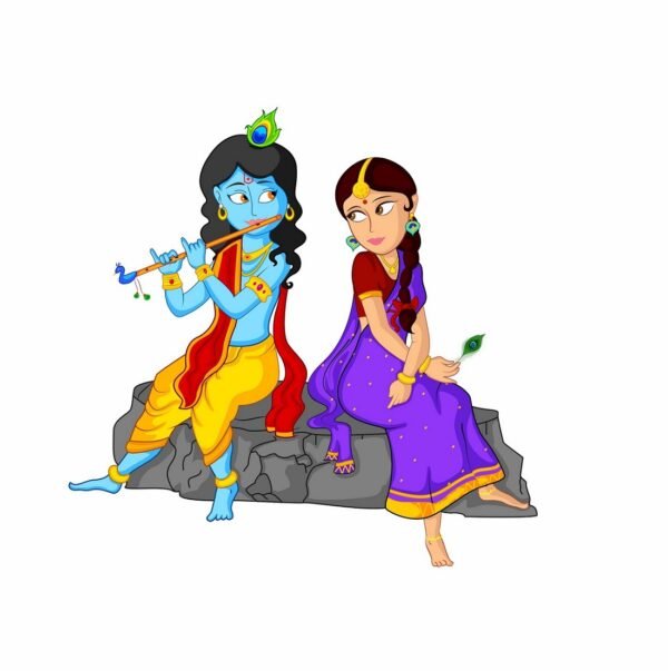 radha krishna wall sticker