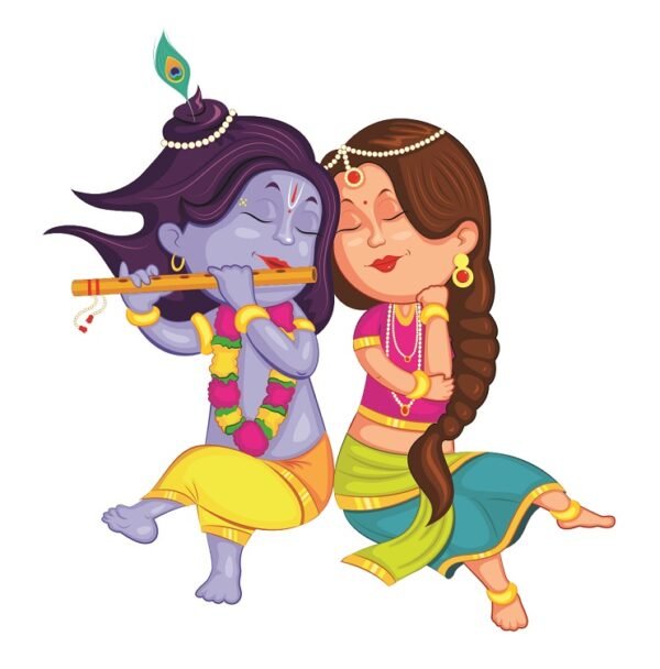 radha krishna wall sticker