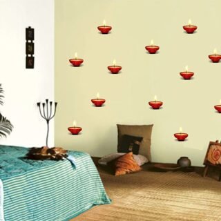 Diya wall stickers