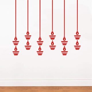 Hanging Diya wall stickers