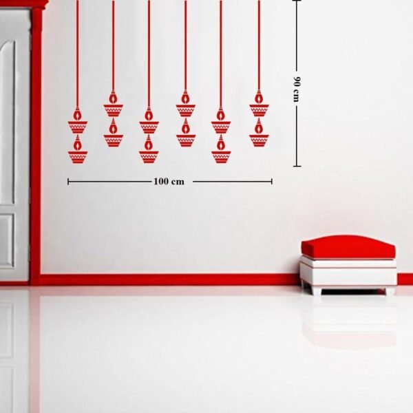 Hanging Diya wall stickers