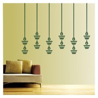 Hanging Diya wall stickers