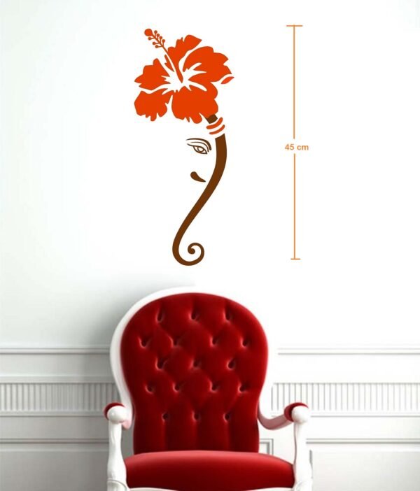 God Ganesha Flower wall sticker