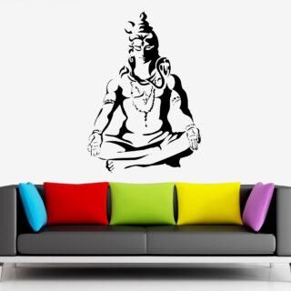 meditating god shiva wall sticker