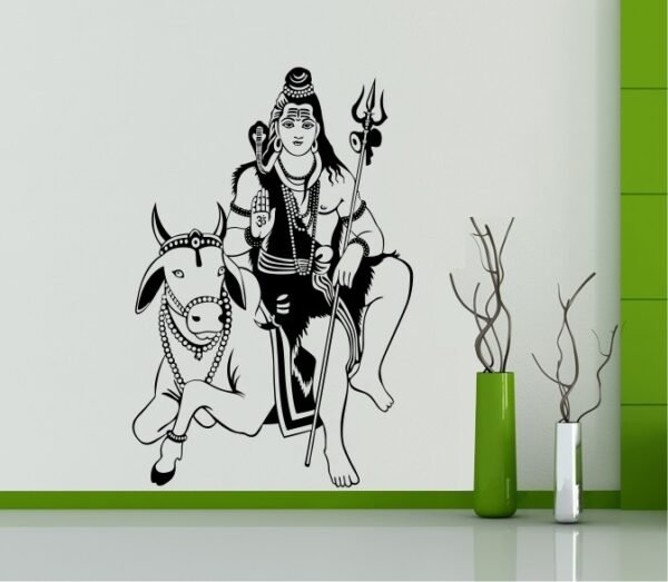 shiva nandi wall sticker