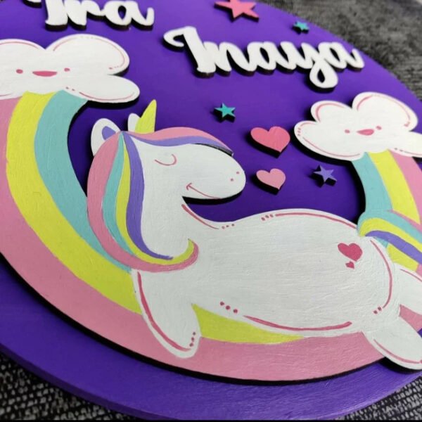 unicorn name plate