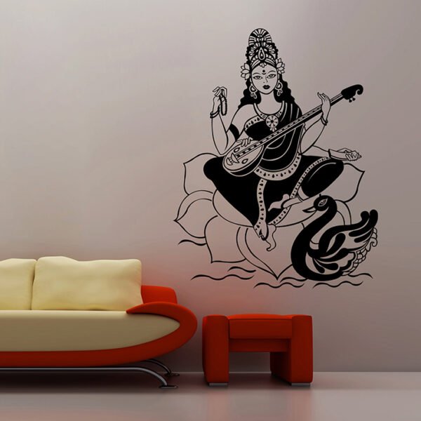 saraswati wall sticker