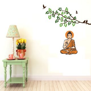 Meditating Buddha Tree wall sticker